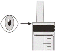 Check that there is no EVRYSDI left in the oral syringe - Illustration