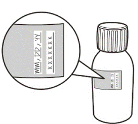 Discard After date written on the bottle label - Illustration