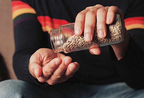 Sunflower seeds and nuts are rich in vitamin E.