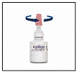 Remove the pink cap from the top of the EYSUVIS
dropper by turning it counterclockwise - Illustration Remove the pink cap from the top of the EYSUVIS
dropper by turning it counterclockwise - Illustration