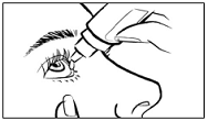 Tilt your head back. Hold the bottle directly above
your affected eye. Squeeze the middle of the EYSUVIS bottle gently to put 1 to
2 drops - Illustration Tilt your head back. Hold the bottle directly above
your affected eye. Squeeze the middle of the EYSUVIS bottle gently to put 1 to
2 drops - Illustration