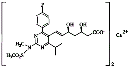 EZALLOR™ (rosuvastatin) Structural Formula Illustration