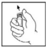 Remove the plastic flip-top cap from the BeneFIX vial
to show the center part of the rubber stopper - Illustration