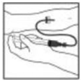 Insert the butterfly needle of the infusion set tubing into your vein - Illustration
