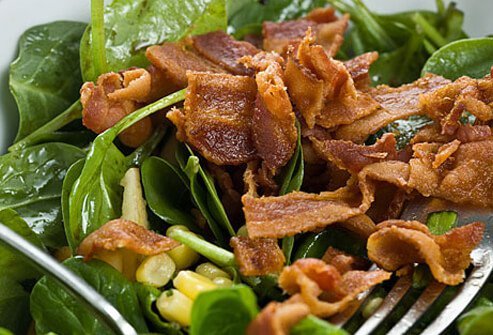 Bacon and spinach salad.