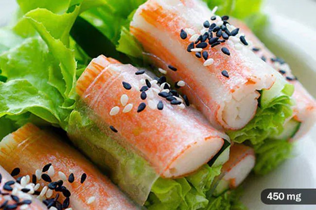 Alaska pollock is often used to make imitation crab, shrimp, and scallops. 