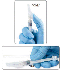 Check to confirm the safety sheath is fully engaged - Illustration
