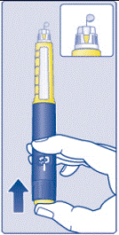 Pull off the outer needle cap - Illustration