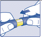 Keep the needle in your skin
after the dose counter has
returned to â€œ0â€ and slowly count
to 6 - Illustration