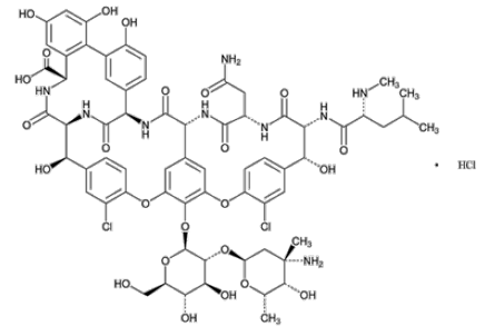 FIRVANQ™ (vancomycin hydrochloride) - Structural Formula  Illustration