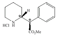 Focalin® (dexmethylphenidate hydrochloride) Structural Formula Illustration