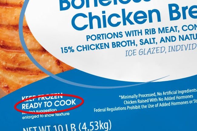 Read food labels carefully so you know if your food is cooked or raw.