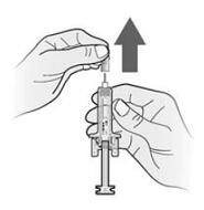 Inspect the medicine and prefilled syringe - Illustration