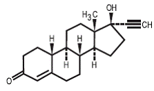 Norethindrone Structural Formula Illustration