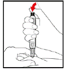 Press the red release button - - Illustration