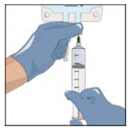 Remove protective cover of needle - Illustration