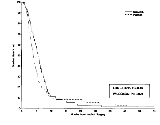 Kaplan-Meier Curves of Overall Survival for
Patients with Recurrent Glioblastoma, Study 2 - Illustration Kaplan-Meier Curves of Overall Survival for
Patients with Recurrent Glioblastoma, Study 2 - Illustration