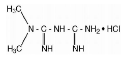 GLUMETZA® (metformin hydrochloride extended-release tablets) Structural Formula Illustration
