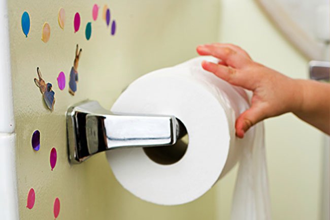 Make sure your kids wash their hands after using the toilet. 