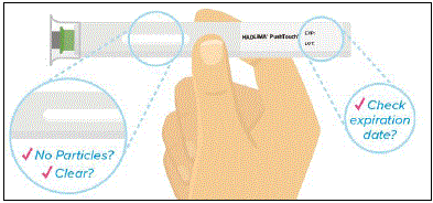 The solution should be clear and colorless to pale brown - Illustration