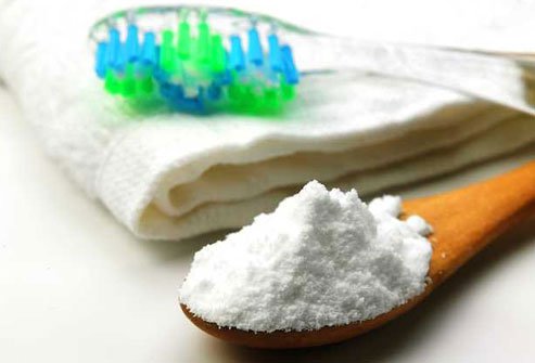 Baking soda works great to physically remove plaque, the sticky film of bacteria in your mouth.