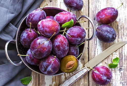 Purple plum skins are packed with antioxidants.