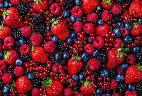 Red, purple, and blue berries are good for your brain and mood.