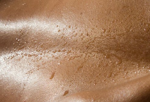 The body cools itself is by sweating, and allowing that sweat or perspiration to evaporate.