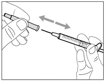 Uncap transfer needle - Illustration