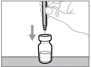 Inject air into vial - Illustration