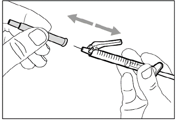 Uncap injection needle - Illustration