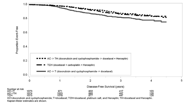 Duration of
Disease-Free Survival in Patients with Adjuvant Treatment of Breast Cancer  - Illustration