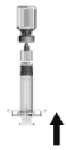 Transfer entire contents of prefilled syringe into vial - Illustration