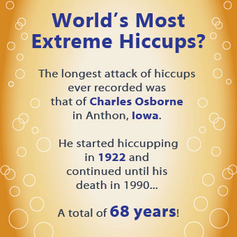 An infographic about the longest case of the hiccups ever recorded.