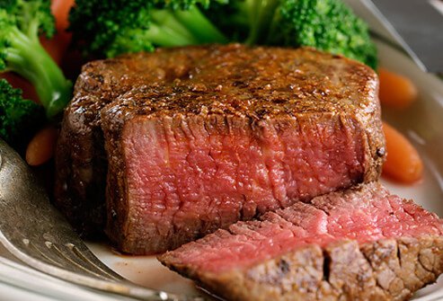 Lean cuts of beef are a high-protein option with less fat.