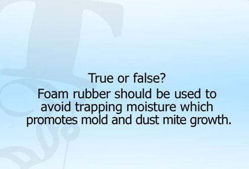 Should you avoid foam rubber to minimize mold allergy?