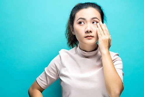 Eye twitch (blepharospasm) is usually harmless. If it's not caused by an underlying condition, more rest and avoiding caffeine, alcohol and stress may help the twitch go away. Eye twitch (blepharospasm) is usually harmless. If it's not caused by an underlying condition, more rest and avoiding caffeine, alcohol and stress may help the twitch go away.