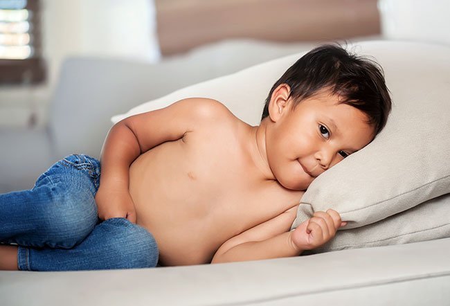 how to soothe a child's stomach ache