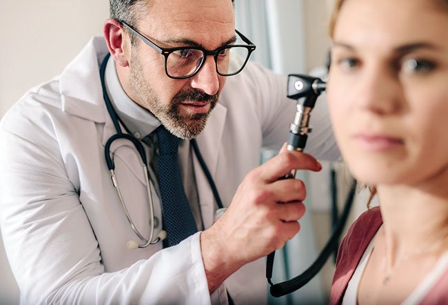 An otoscope is an instrument used for examining the eardrum (tympanic membrane) and ear canal. 