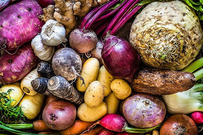 Root vegetables stay fresh in the fridge for several weeks. 