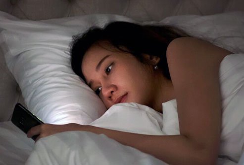 Avoid blue light from devices at night so it doesn't affect your circadian rhythm.