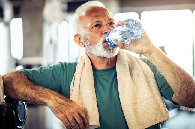 Stay cool while playing sports by drinking lots of water. 