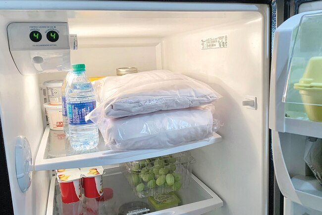 Put your sheets in a bag and then into the refrigerator or freezer to chill them. 
