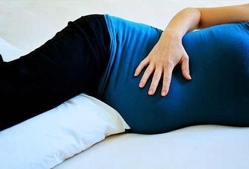 It is usually more comfortable and healthy for you and your baby if you sleep on your side.