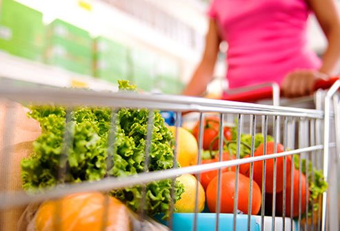 Fruits and vegetables have nutrients that may lower your risk of cancer. 