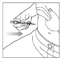 Insert the needle into your skin - Illustration