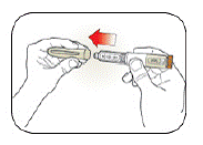 Pull the Pen Cap straight off - Illustration