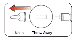 Pull off the Outer Needle Shield - Illustration