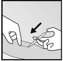 Do not move the applicator while moving the purple
slider - Illustration