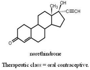 Incassia™ (norethindrone) Structural Formula Illustration